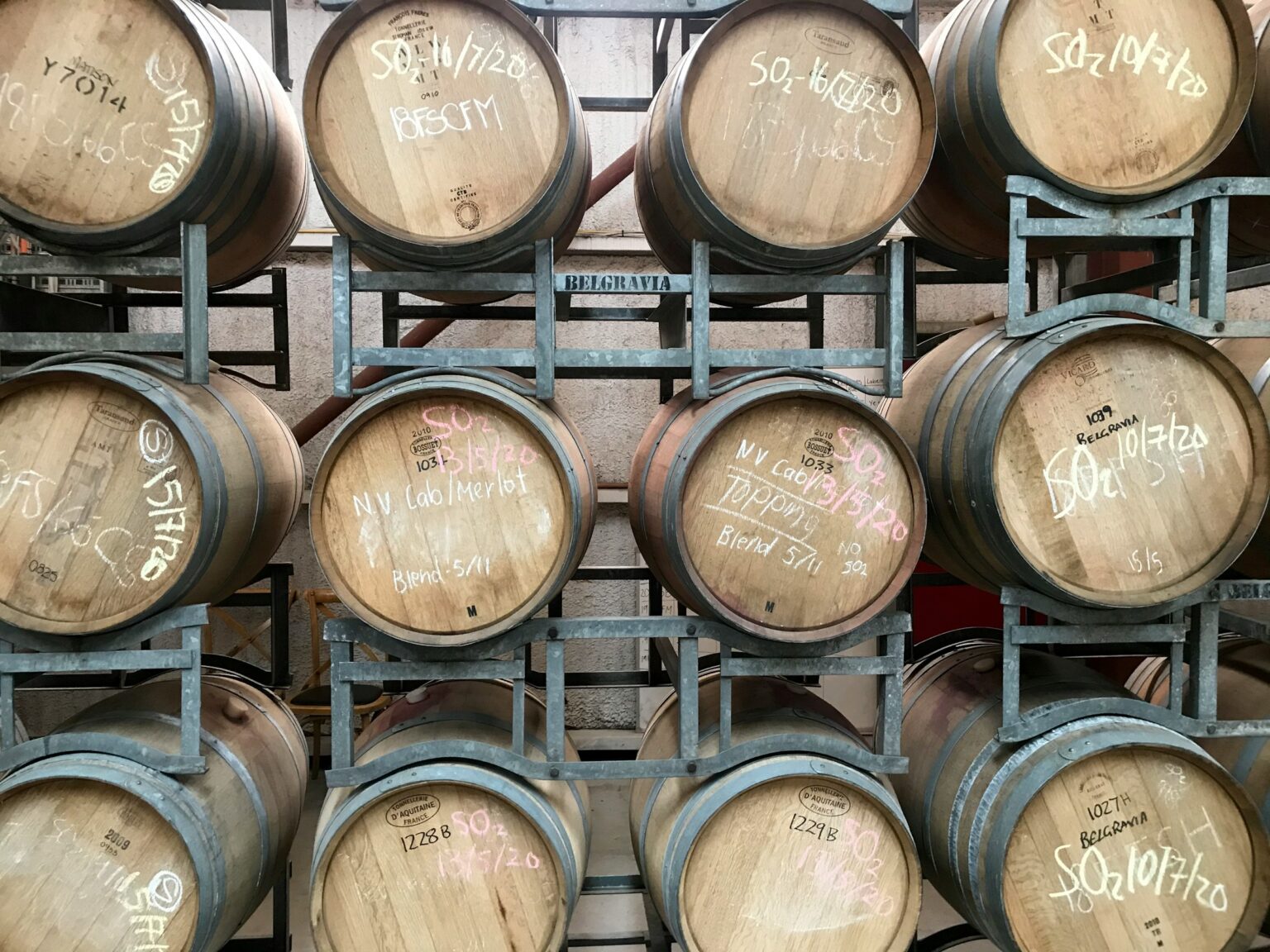 Second Fill: Burgundy’s Long, Uneven Retreat from New Oak Chalk-marked French oak wine barrels stamped 2010 by their cooper, still in use a decade later